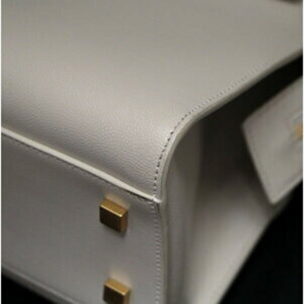 Saint Laurent Paris Uptown Handbag Ivory White Leather - Picture 5 of 6